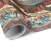 POND HOCKEY WINTER LAND SCENE CADEAUPAPIER (Rol Hoek)