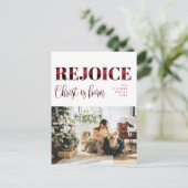 Pond Holiday-fotokaart | Moderne kerst Briefkaart (Staand voorkant)