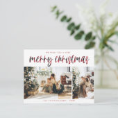 Pond Holiday Photo Post Card | Moderne kerst Briefkaart (Staand voorkant)