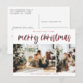 Pond Holiday Photo Post Card | Moderne kerst Briefkaart (Voorkant / Achterkant)