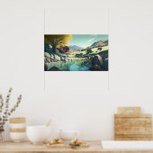 Pond in de vallei poster (Keuken)