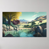 Pond in de vallei poster (Voorkant)