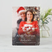 Pond kerstfeestdag Couple Foto Zwangerschap Aankondiging (Staand voorkant)