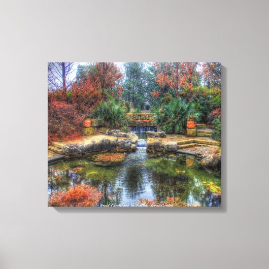 Pond Landscape in Dallas, Texas Garden Poster Canvas Afdruk (Voorkant)