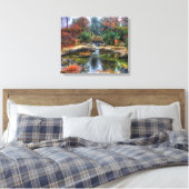 Pond Landscape in Dallas, Texas Garden Poster Canvas Afdruk (Insitu (Slaapkamer))