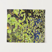 Pond Lily Pads en Reeds Photo Wandkleed (Voorkant (horizontaal))