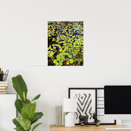 Pond Lily Pads en Reeds Photographic Poster