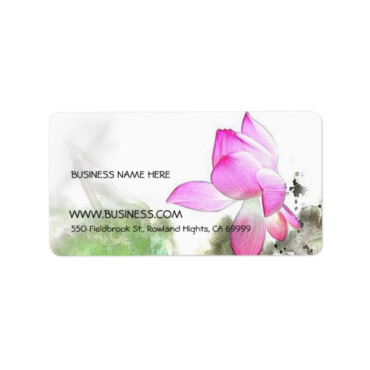 POND LOTUS L Chinese penseel schilderende kunst Etiket (Voorkant)