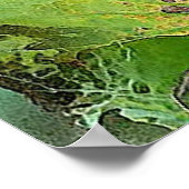 POND LOTUS L Chinese penseel schilderende kunst Poster (Hoek)