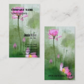 POND LOTUS L Chinese penseel schilderende kunst Visitekaartje (Voorkant / Achterkant)