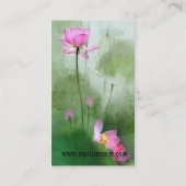 POND LOTUS L Chinese penseel schilderende kunst Visitekaartje (Achterkant)