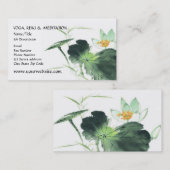 POND LOTUS VREDE/Chinese penseelschilderkunst Visitekaartje (Voorkant / Achterkant)