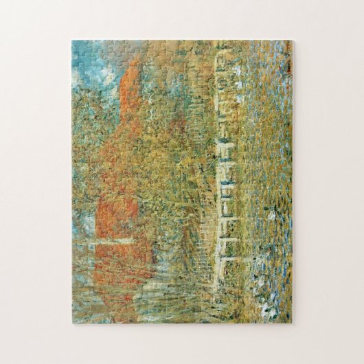 Pond met eenden in de herfst van Monet Fine Art Legpuzzel (Verticaal)