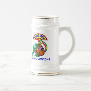 Pond Mile 4 Team Champions Logo Beer Stein Bierpul