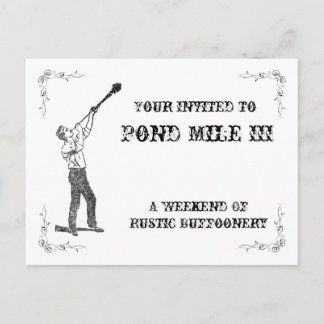 Pond Mile Post Card Uitnodiging Briefkaart
