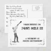 Pond Mile Post Card Uitnodiging Briefkaart (Voorkant / Achterkant)