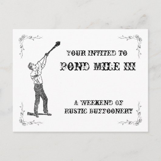 Pond Mile Post Card Uitnodiging Briefkaart (Voorkant)