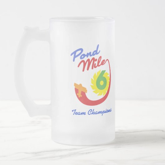 Pond Mile Team Champions Stein Matglas Bierpul (Links)