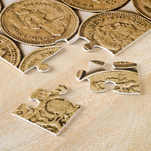 Pond muntstuk legpuzzel (Zijkant)