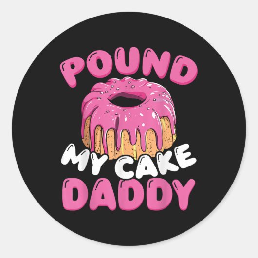 Pond My Cake papa Ronde Sticker (Voorkant)