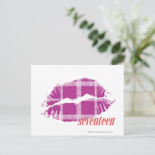 Pond Paars Briefkaart (Staand voorkant)