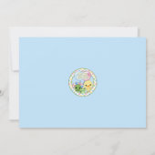 Pond Pals Duck Baby shower Invitation Frog #2 Kaart (Achterkant)