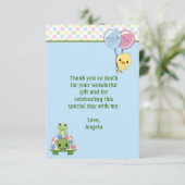 Pond Pals Duck Hartelijk dank Opmerking: 3,5 x5 in Bedankkaart (Staand voorkant)