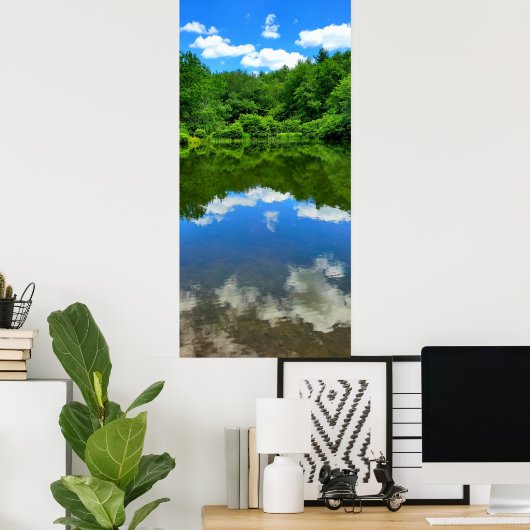Pond Reflection Poster (Thuiskantoor)