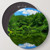 Pond Reflection Ronde Button 6,0 Cm (Voorkant /achterkant)