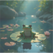 Pond Sentinel - Vierkant Vinyl Sticker (Voorkant)
