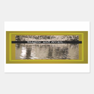 Pond Sepia-foto Rechthoekige Sticker