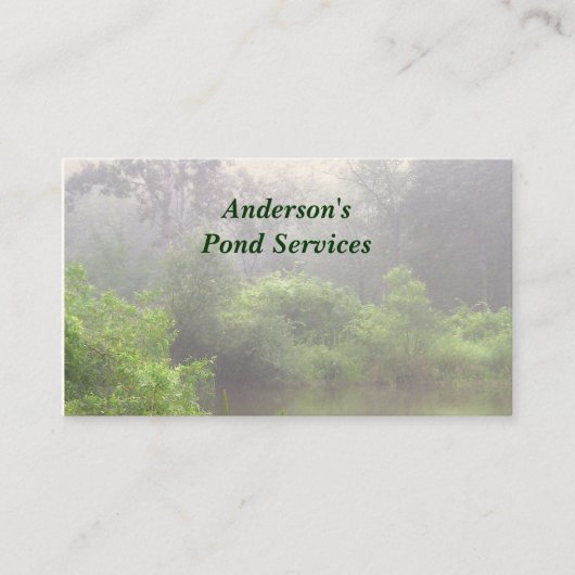 Pond Services Visitekaartje (Voorkant)