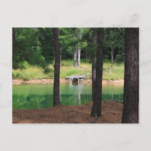 Pond Side Dock Briefkaart (Voorkant)