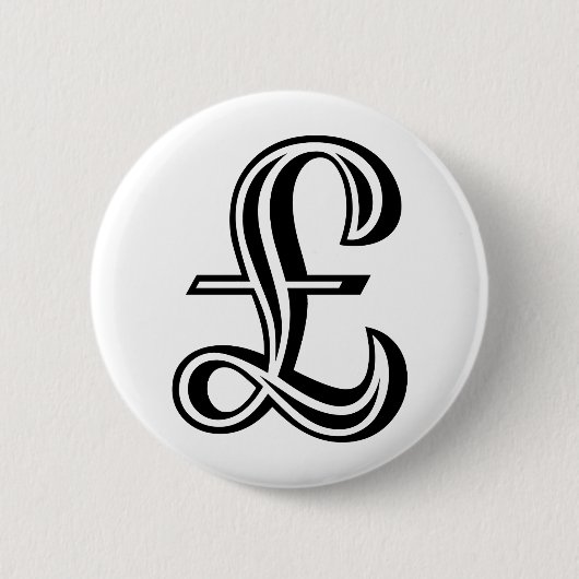 Pond Sign - Zwart Ronde Button 5,7 Cm (Voorkant)