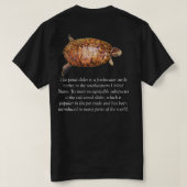 Pond Slider Schildpad Zwart T-shirt (Design achterkant)