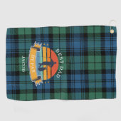 Pond Tartan Vaders Dag Beste vader op maat Golfhanddoek (Horizontaal)