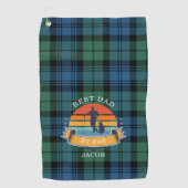 Pond Tartan Vaders Dag Beste vader op maat Golfhanddoek (Voorkant)
