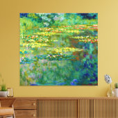 Pond van watergelilies van Claude Monet Canvas Afdruk (Insitu (Woonkamer))