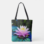 Pond Waterlily Canvas tas (Achterkant)