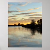 Pond Waterscape Sunset Photo Poster (Voorkant)
