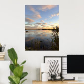 Pond Waterscape Sunset Photo Poster (Thuiskantoor)