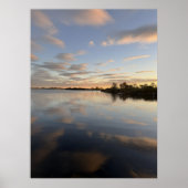 Pond Waterscape Sunset Photo Poster (Voorkant)