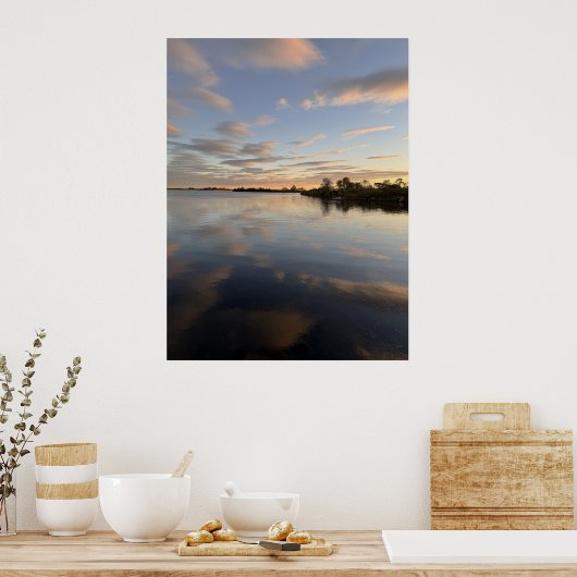 Pond Waterscape Sunset Photo Poster (Keuken)