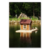 Pond with bird house kaart (Voorkant)
