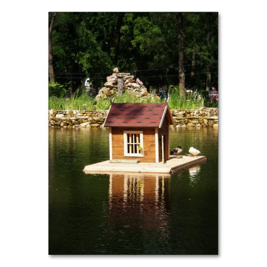 Pond with bird house kaart (Voorkant)