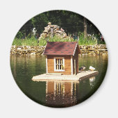 Pond with bird house magneet (Voorkant)