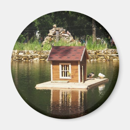 Pond with bird house magneet (Voorkant)