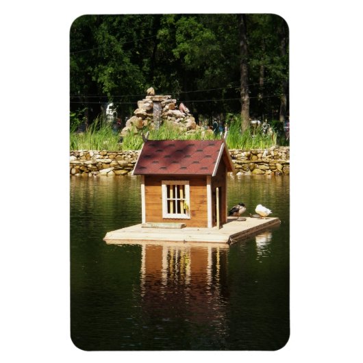 Pond with bird house magneet (Verticaal)