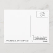 "Pondering At the Pond" - Briefkaart (Achterkant)