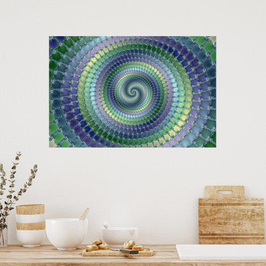 Pondering - Fractal Poster (Keuken)